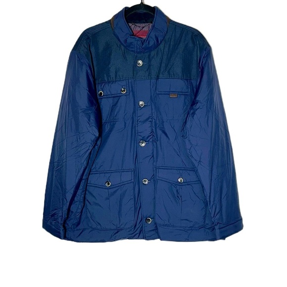 NEW Untuckit Navy Blue Rodier Lightweight Quilted Insulated Field Jacket, XL - Picture 3 of 14